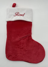 Load image into Gallery viewer, Personalized Premium Red Christmas Stocking - Custom Name, 6 Font Choices | MilShirt
